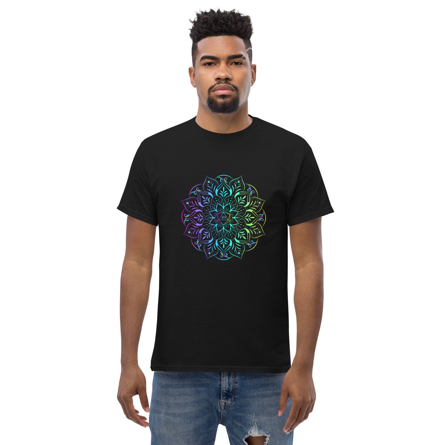 DesiQuest D20 Mandala Men's T-shirt