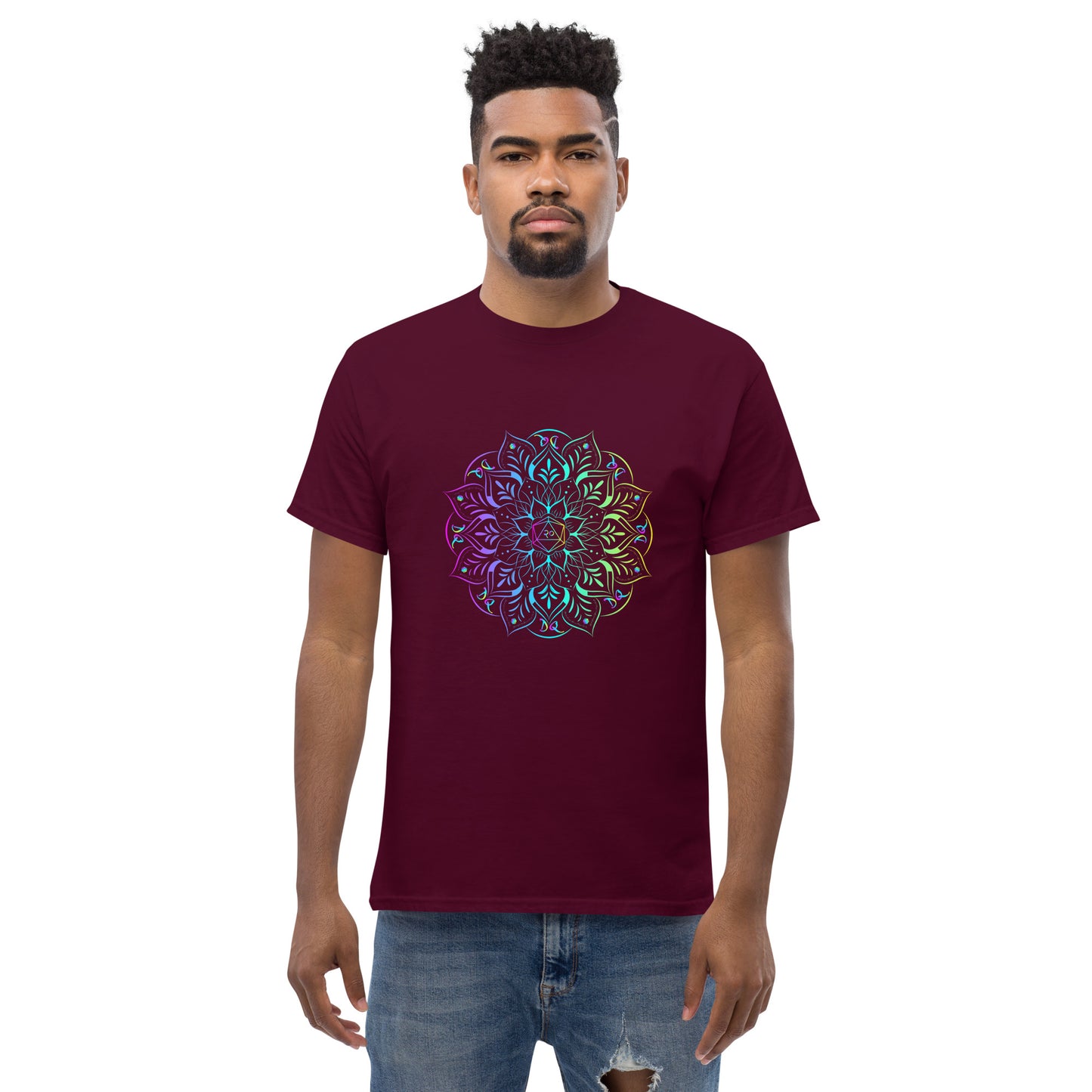 DesiQuest D20 Mandala Men's T-shirt